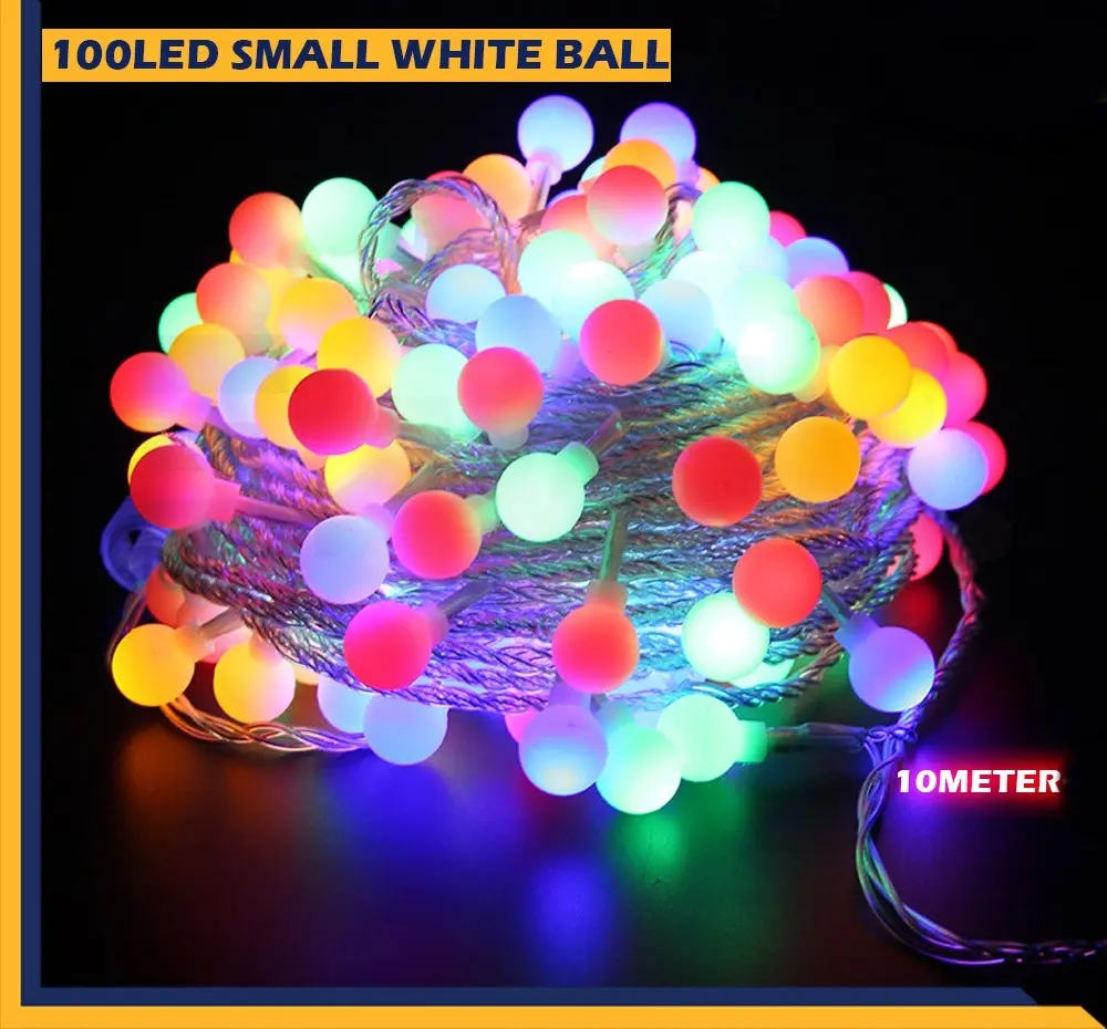 Lampu Hias Tumblr Bola Anggur LED Dekorasi Pesta Natal Model Bulat LED