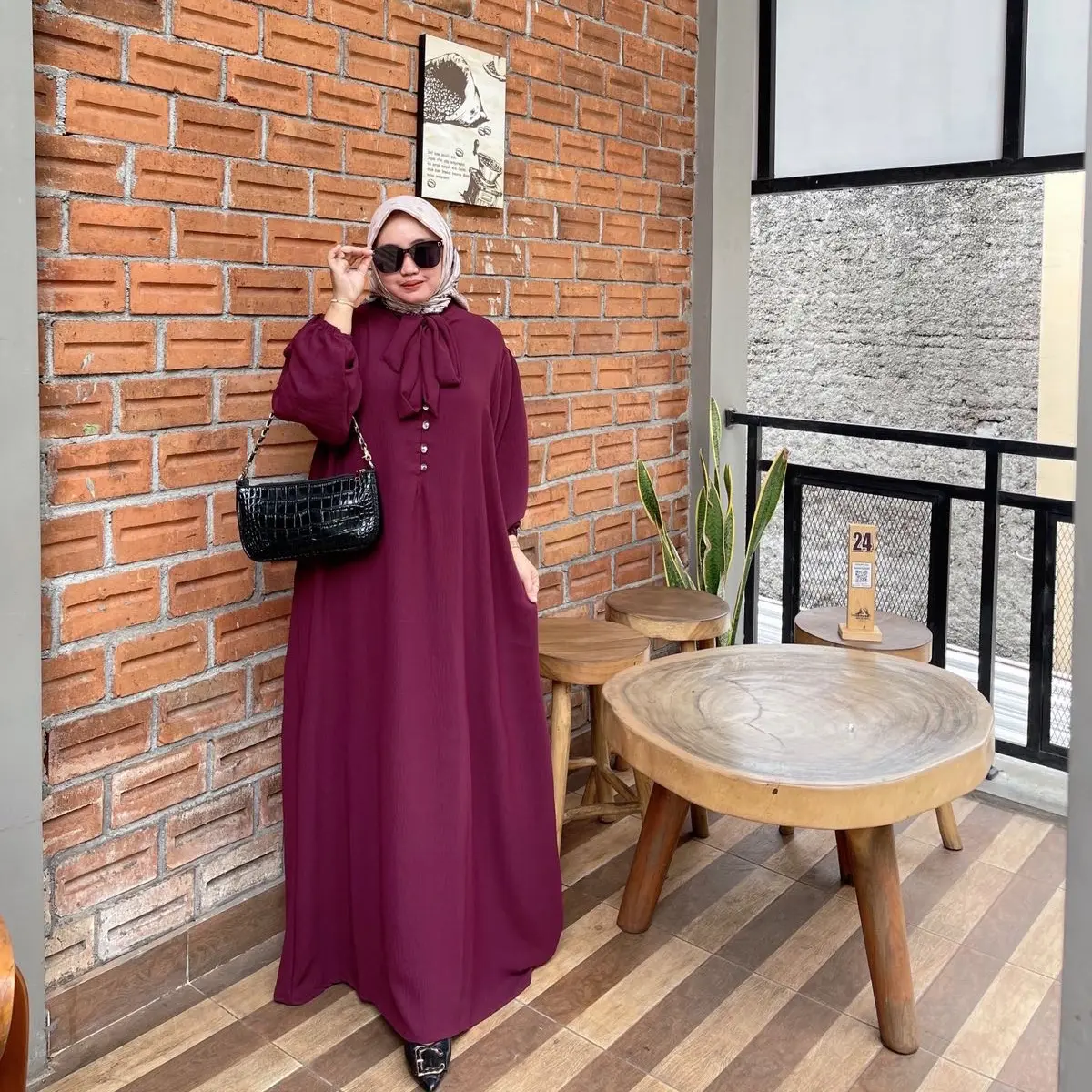 HAZELLA DRESS (Gamis) BY GALERYSISCHA Gamis Muslim  Simple  Mewah  Dewasa