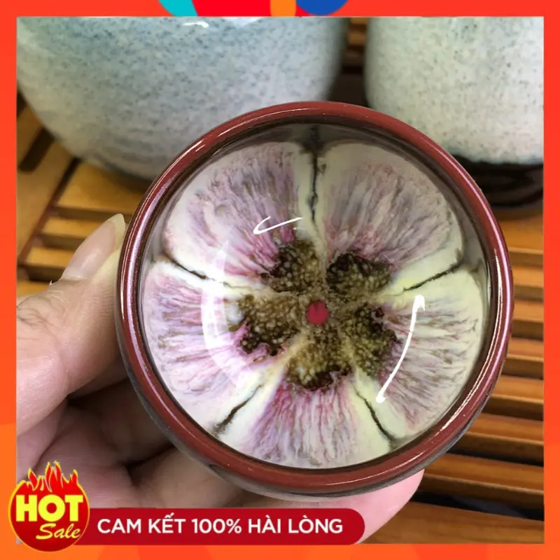 bộ ấm quả hồng hoả biến tuyết sữa 1 ấm 6 chén của nghệ nhân Tô Thanh Sơn 3