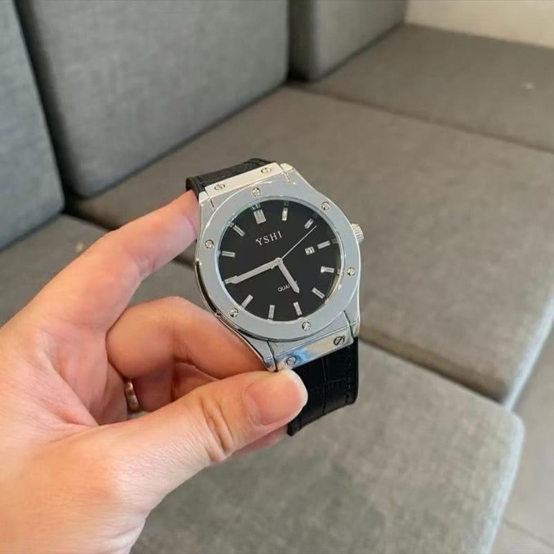 [ TÂN ĐỒNG HỒ THANH LÝ HB TRƠN ] YSHI Đồng Hồ Nam classic Dây da silicon Khóa thông minh Sang trọng Cao cấp.