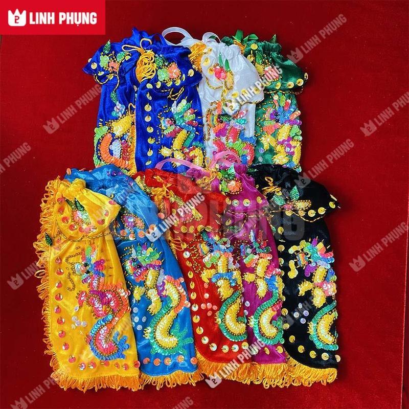  Áo nhung rồng phụng dùng để cúng Bà  Địa Mẫu Chúa Xứ Ngũ Hành,v.v..  Decor Decor Phòng Trang Trí Nhà 