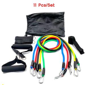 11pcs/set Gym Resistance Band, Multifunctional Elastic Exercise Band, Fitness Equipment for Home Gym Workout, Gymtok