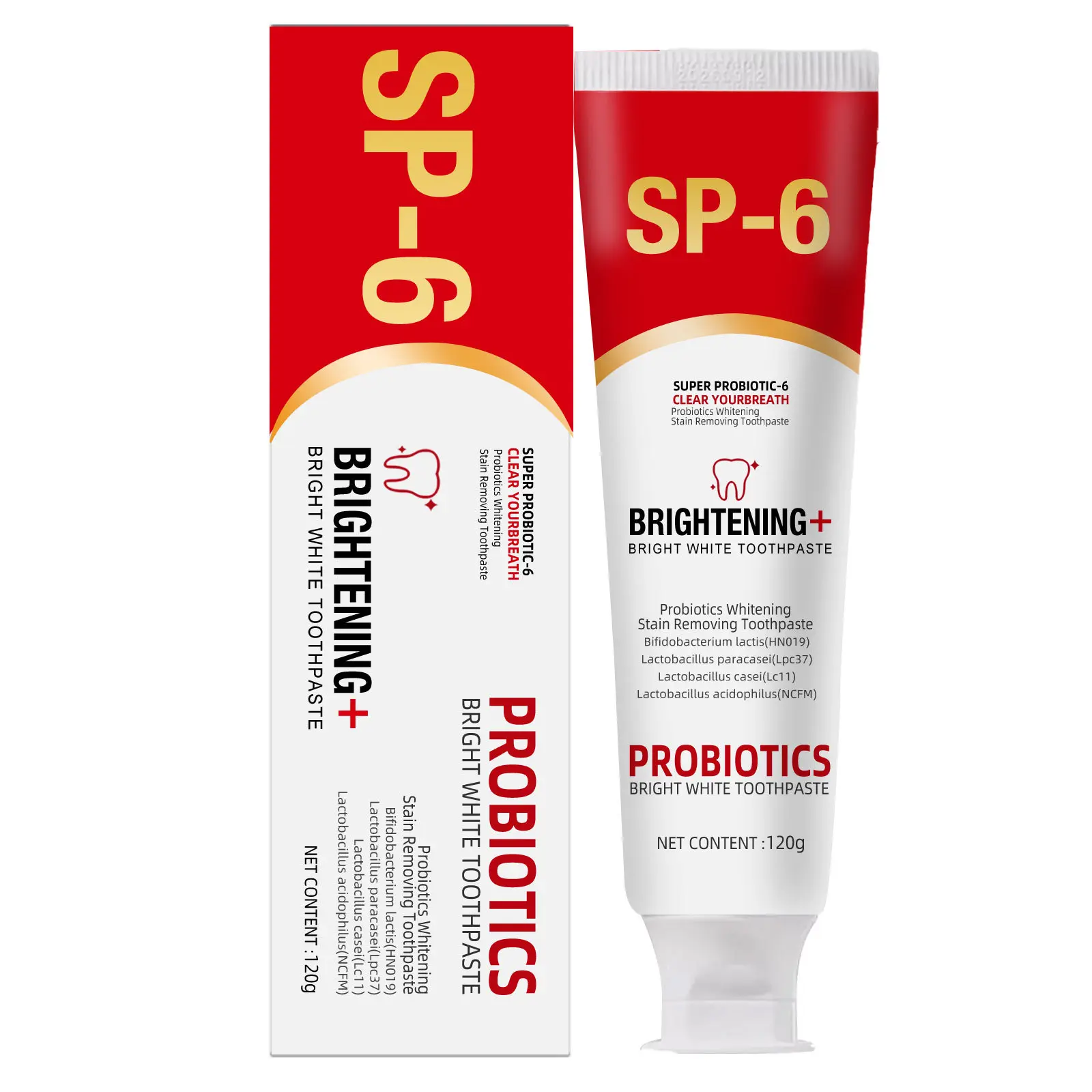 Sp-6 Ultra Whitening, Sp 6 Toothpaste 2pcs, Probiotics Whitening Toothpaste, Deep Cleaning Care Toothpaste, Fresh Breath Toothpaste Brightening & Stain Removing Toothpaste