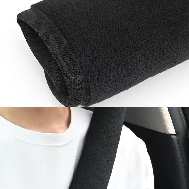 Simple Plush Car Seat Belt Shoulder Cover, Comfortable Anti-slip Car Seat Belt Protector Pad, Universal Car Accessories for Interior 3