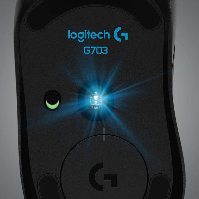 Product Introduction of Logitech G703 LIGHTSPEED Wireless Gaming Mouse w/ HERO 25K Sensor,LIGHTSYNC RGB,POWERPLAY Compatible,Lightweight 95g+10g 5