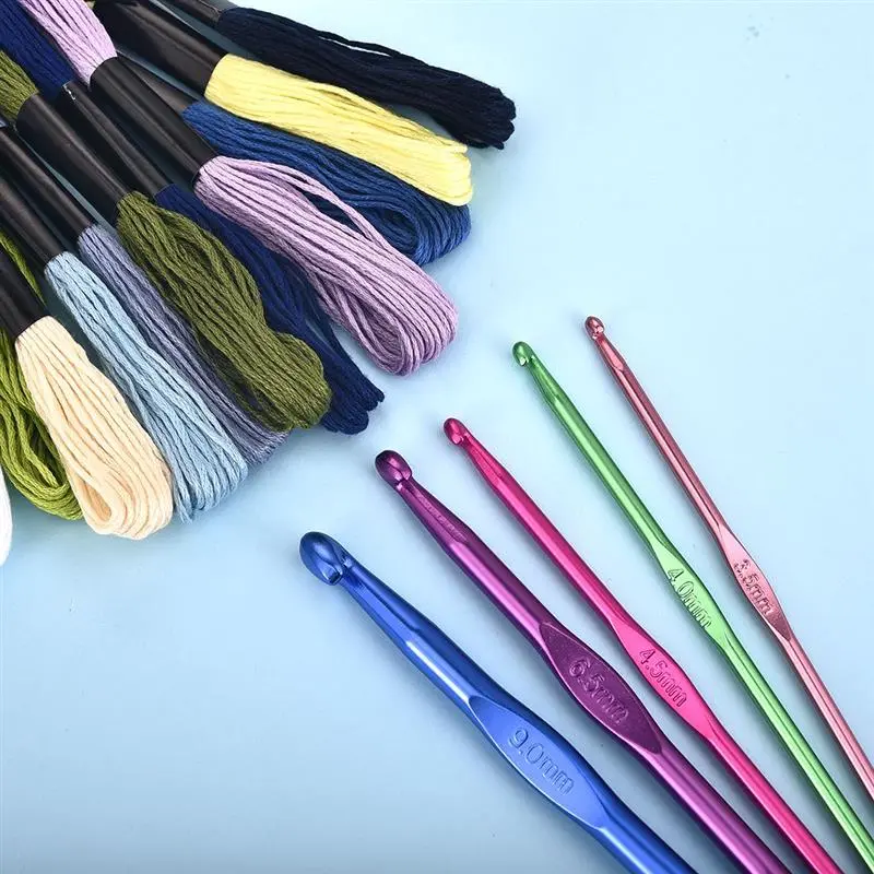 Jarum Rajut Hakpen Alumunium Crochet Jarum Jahit Jarum Benang Rajut 1