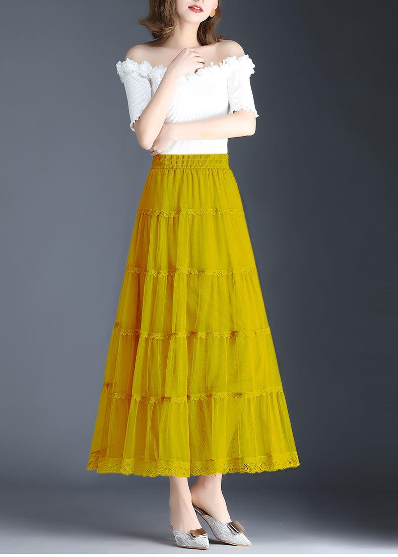 Product Introduction of Váy Lưới, Cao Cấp, Bộ Sưu Tập Xuân Hè, Thời Trang Mới, Phong Cách Hàn Quốc, Cạp Cao, Chữ A, Bó Sát, Siêu Thanh Lịch, Viền Lớn, Váy Xếp Ly 24