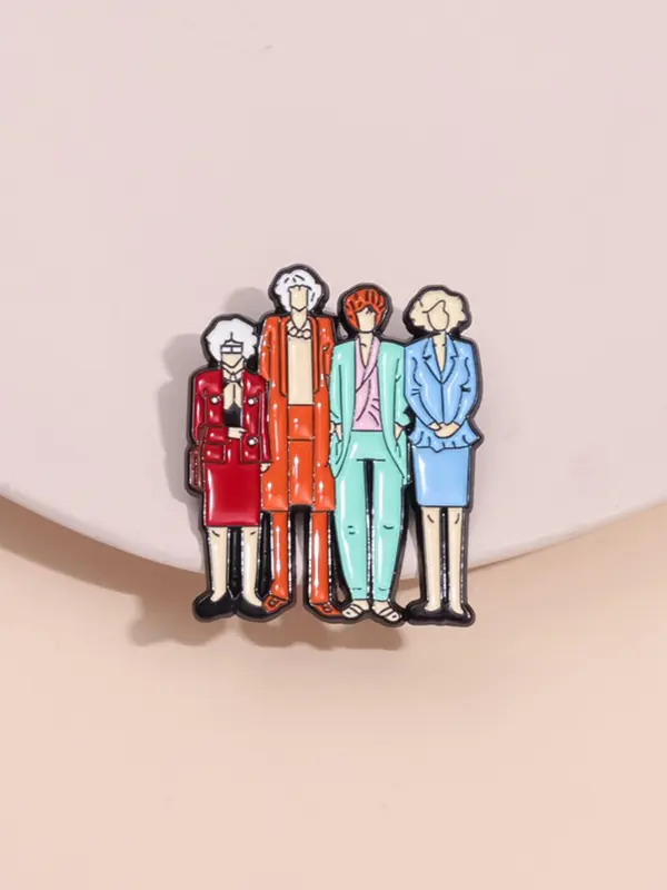 The Golden Girls Cartoon Brooch, Cute Fashion Alloy Badge for Women & Men, Enamel Pin Suitable for Backpacks, Jeans, Scarves, Hats Decoration 2