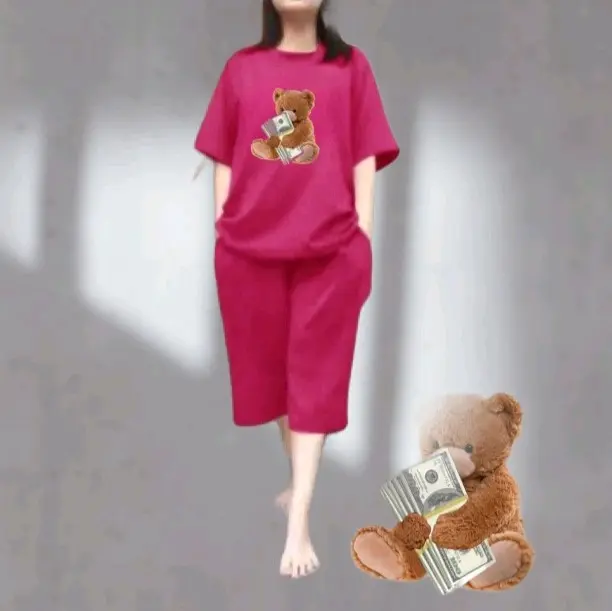 ONE SET STELAN WANITA OVERSIZE CELANA KULOT/STELAN SANTAI WANITA Setelan Baju