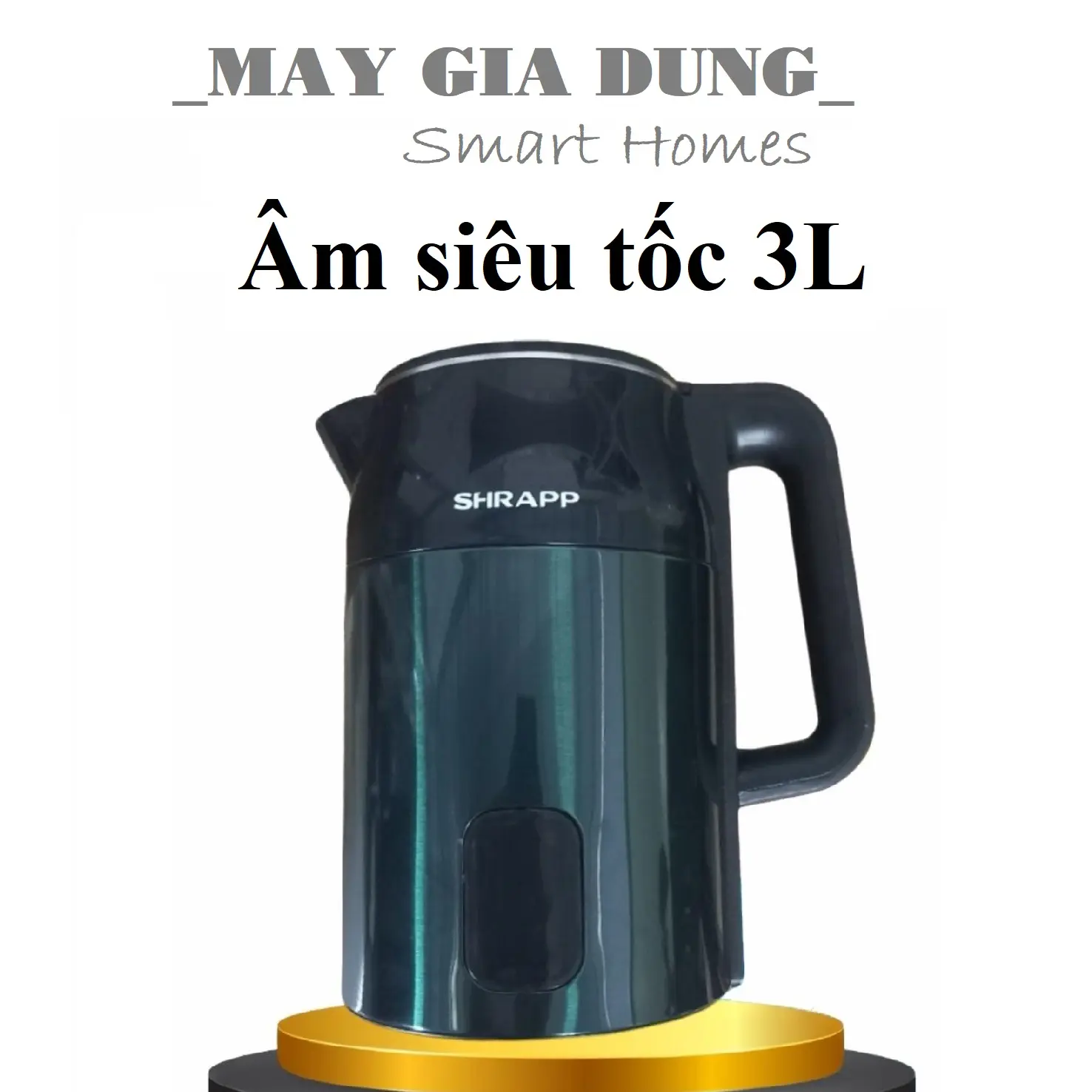 Ấm Đun Nước Điện Hai Lớp Chống Bỏng Tự Động Ngắt, Nhanh Chóng Đun Sôi Nước dung tích 3L Bình Đun Nước Ấm Siêu Tốc Đun Siêu Tốc