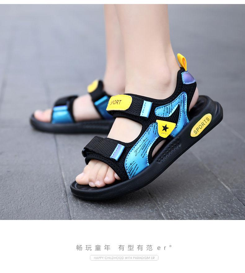 Product Introduction of ABC PEAC Boys' Sandals 2025 Summer New Soft Sole Non-Slip Boys' Sports Beach Shoes For Big Kids 14