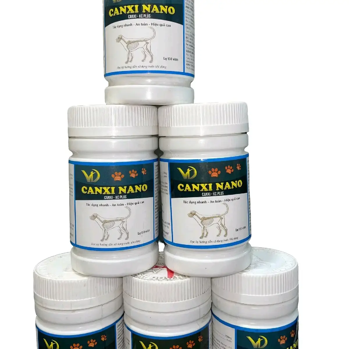 Canxi Nano cho chó mèo lọ 150 viên bổ sung canxi nhanh - an toàn - hiệu quả