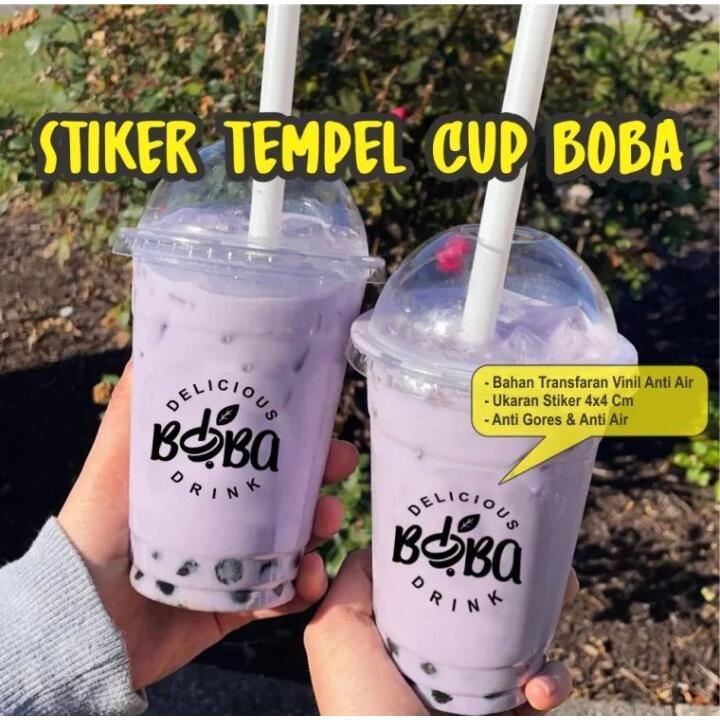 Stickers Boba kemasan 100pcs (tanpa cup) 4
