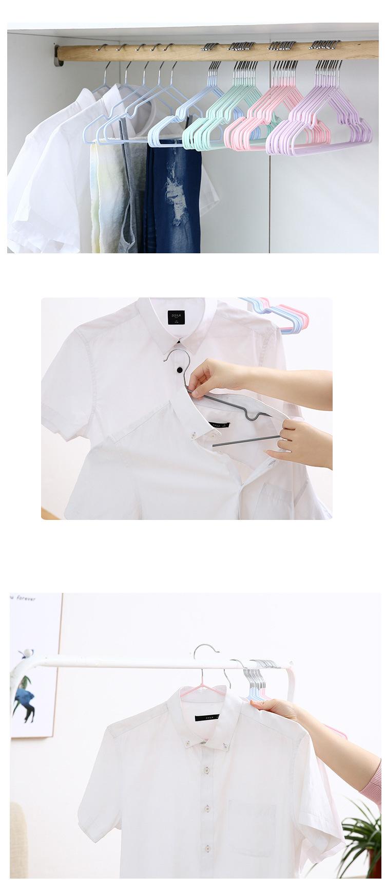 Product Introduction of Móc treo quần áo ngâm bằng nhựa, 1 CÁI, có rãnh, chống trượt, thích hợp cho quần áo sinh viên ký túc xá, quần áo người lớn 3