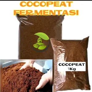 COCOPEAT-MEDIA TANAM COCOPEAT/SERABUT KELAPA kemasan 1 kg Tanah Tanaman