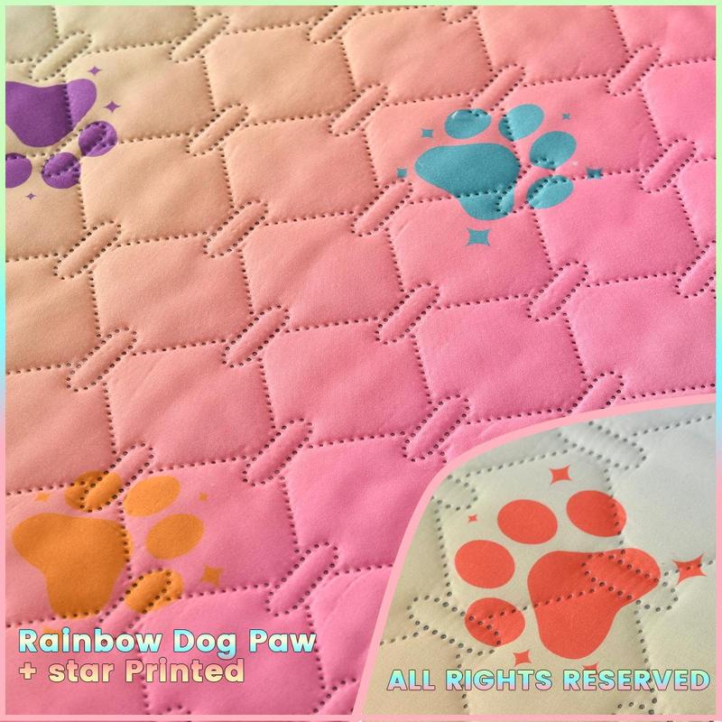 Paw Print Graphic Mat, Anti-slip Waterproof Pet Bed Cover, Pet Bed Protector, Soft And Comfortable Pet Bed Cover, For Dogs And Cats 5