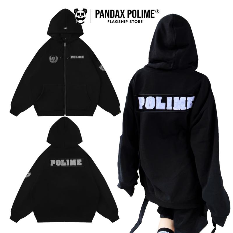 Áo khoác hoodie zip nam nữ pandax polime hoodie local brand unisex nỉ chân cua form rộng  bigsize premium cotton Menswear Dài Tay