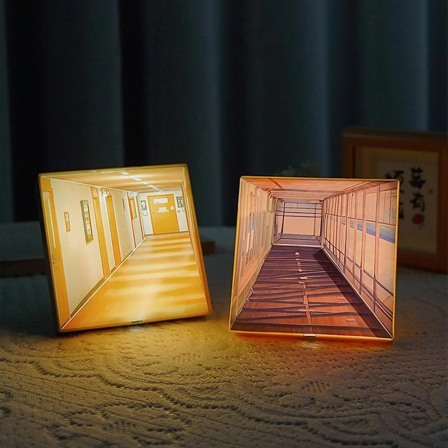 3D Naked Eye Visual Night Light, 1 Count USB Powered Classic Art Work Design LED Light, Decorative Light for Bedroom, Study, Office, Home Decor