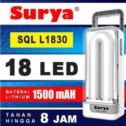 Lampu Emergency Surya SQL L-1830 Emergency Lamp Lampu Darurat LED Usb 0
