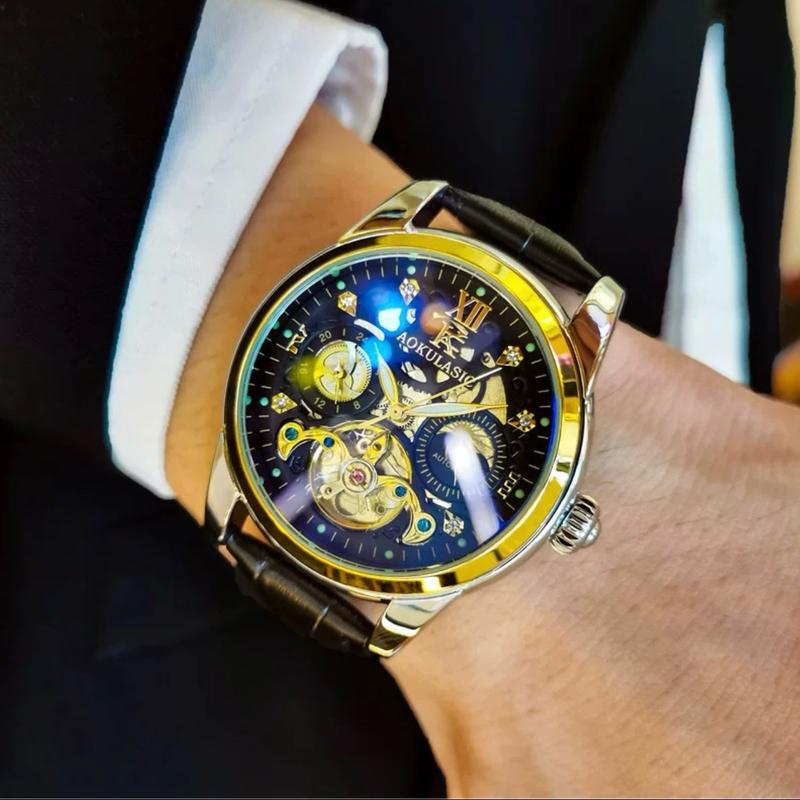 Đồng hồ cơ Aukolasic-Cuộc chiến ngai vàng/model 2025/40mm/dây da cao cấp + khóa Luxury, đồnghồcơ