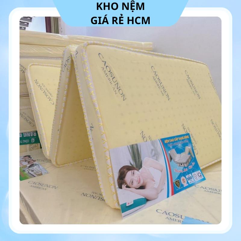 Nệm 1M4 X 2M X 10CM Tặng Kèm 2 Gối Nằm Gòn Hơi  Cao Su Non Phẳng  American 5