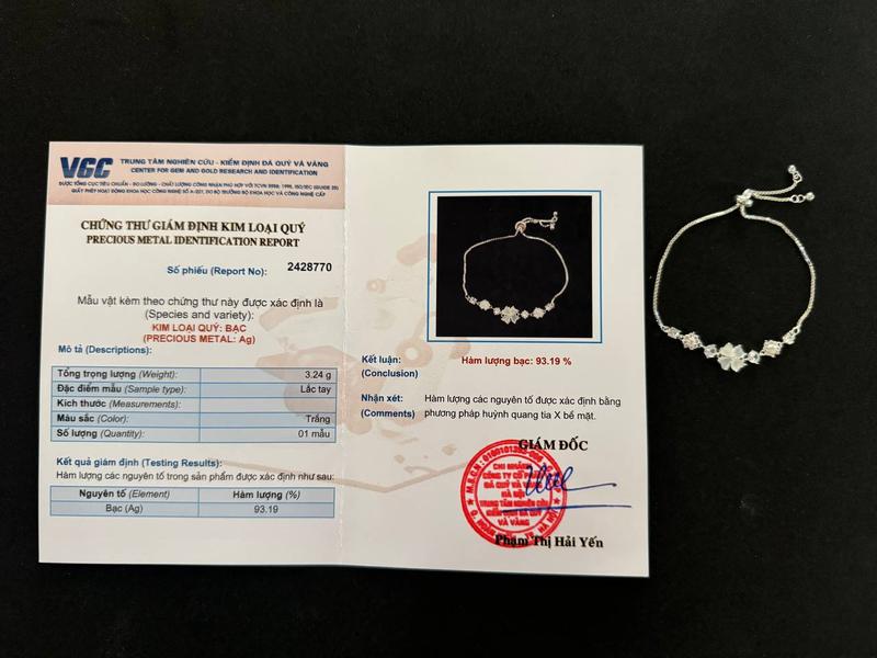 Vòng Tay Bạc Nữ AMORA dây rút cỏ đính đá mắt mèo sáng lấp lánh   - Chất Liệu Bạc 925  - A108 7