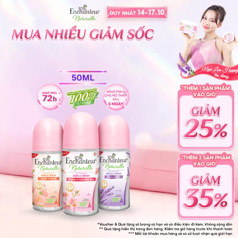 [MUA 2 GIẢM TỪ 35%] [Mới] Lăn Khử Mùi Serum Enchanteur Naturelle Thiên Nhiên Khô Thoáng Dịu Nhẹ 50ml