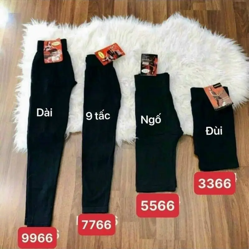 Quần legging dệt có giãn cao 0