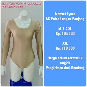 Manset Lengan Panjang Lycra, sukemiah khushi Kaos Wanita Polos Baju Atasan T-Shirt Cewek Dewasa