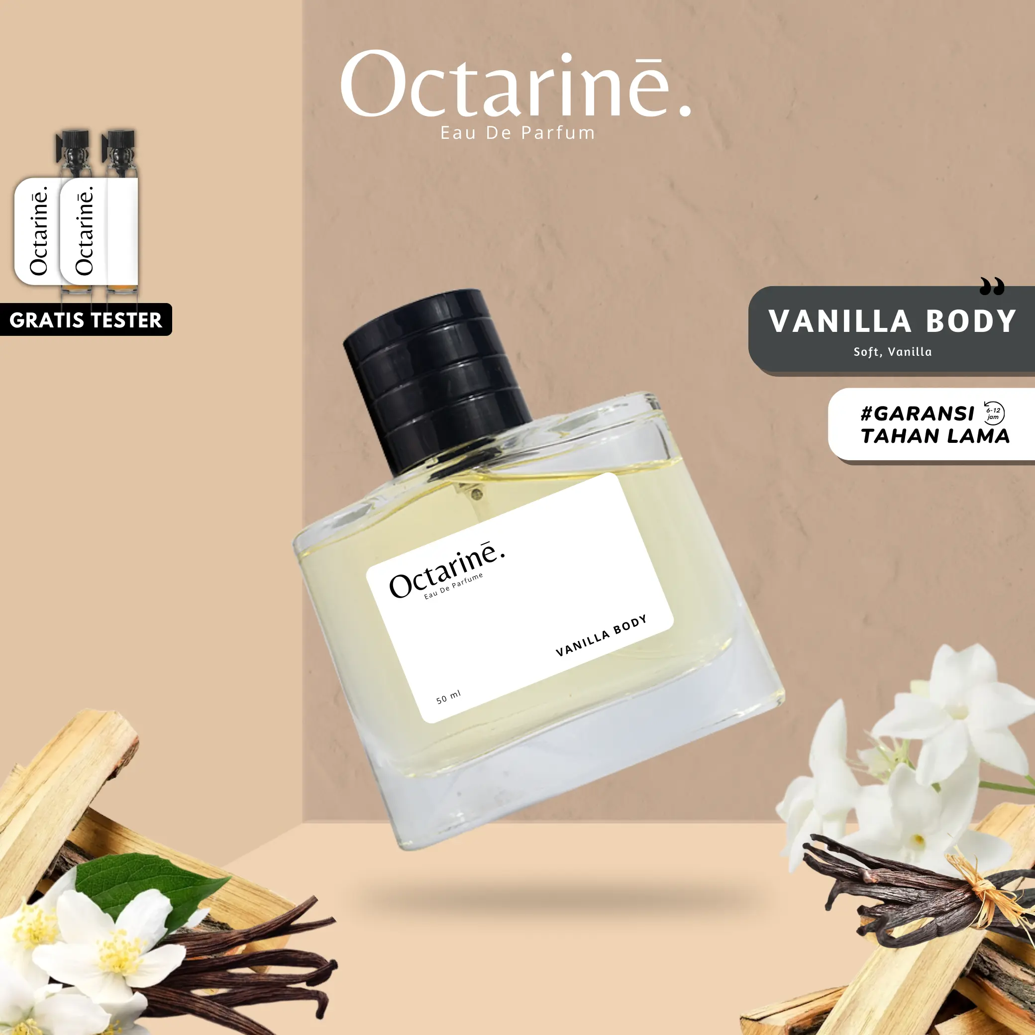 Vanilla Body - Octarine Parfum Garansi Tahan Lama Aroma Soft, Vanila