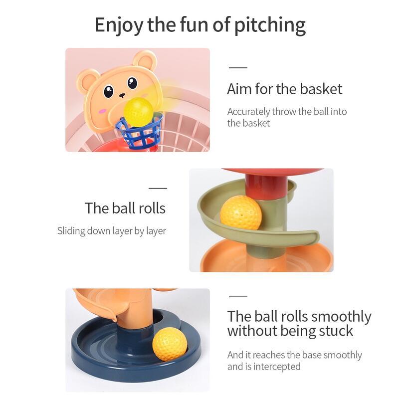 Product Introduction of Layer Fun Rolg Sliding Kids Stacking Tower Gliding Ball Baby Early Educational Toy Balls Mainan Bayi 5
