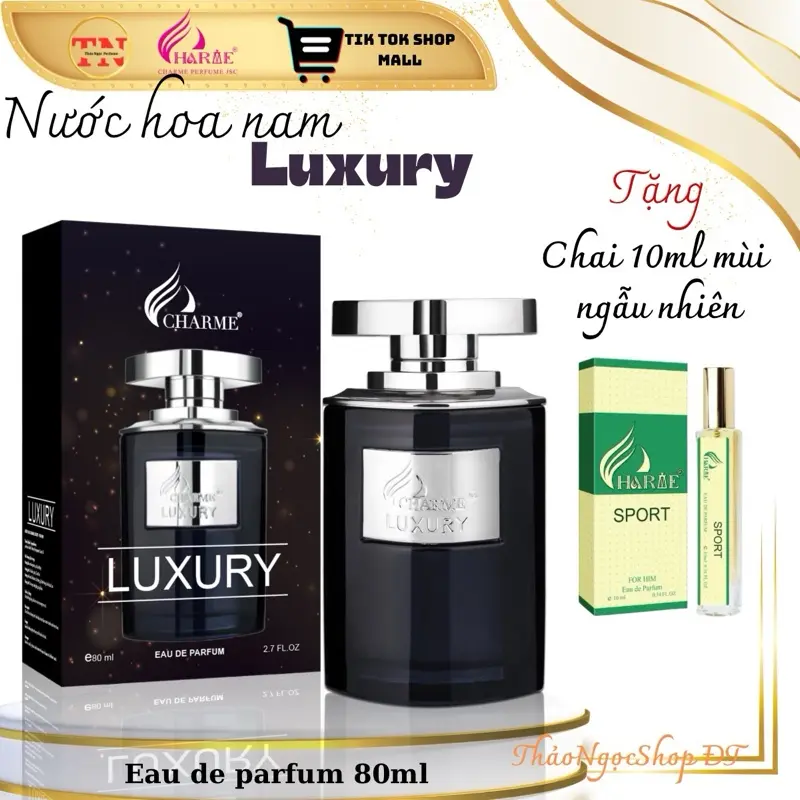 (MUA1 TẶNG 1)NƯỚC HOA NAM LUXURY 80ML NAM TÍNH, SANG TRỌNG ,CUỐN HÚT (tặng chai chiết 10ml mùi ngẫu nhiên)Perfume Xịt Thơm Cosmetic