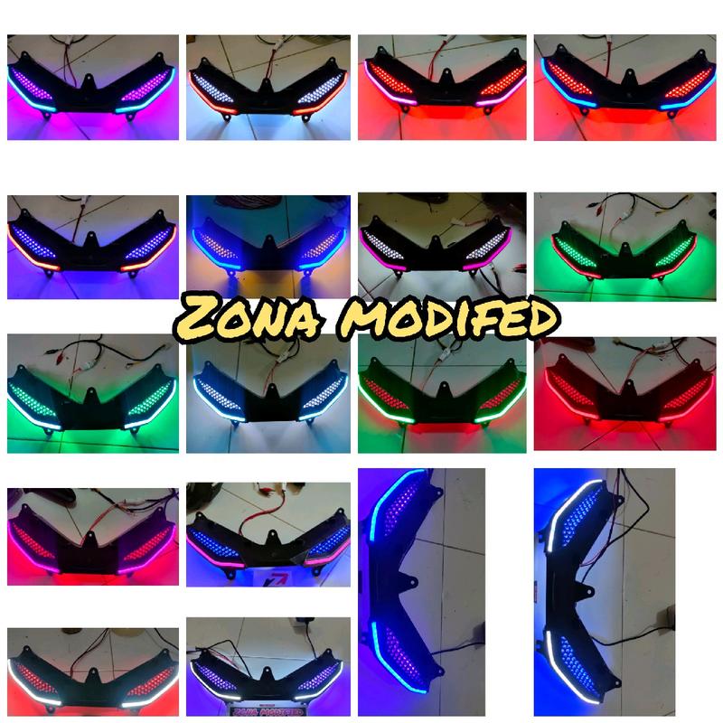 MATA GABAN MX KING 150 LED AUDI DRL Lampu Motor 8