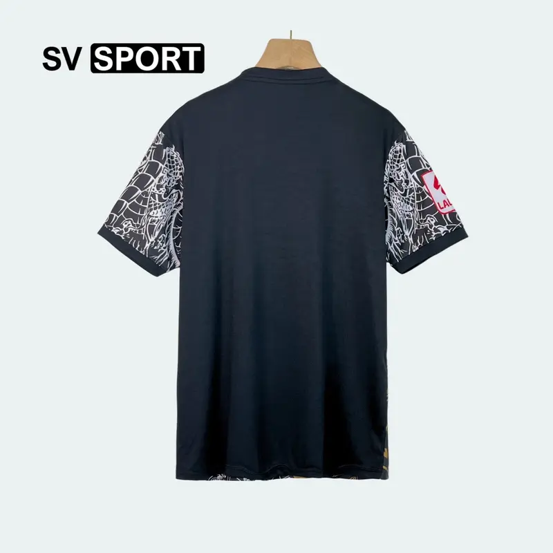 Bộ quần áo bóng đá, đồ đá banh REAL ĐEN MỚI 2024 Logo thêu - Vải thun lanh cao cấp Top Sport 2