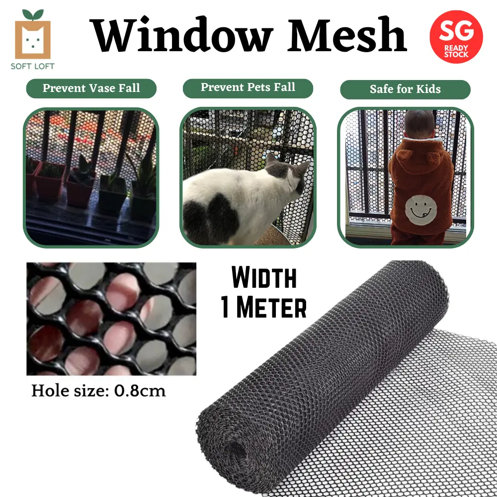 Window Mesh PVC Plastic Mesh Multi-purpose Cat Mesh Pet Proof Window Mesh Multi-purpose Window Net Cat Fence