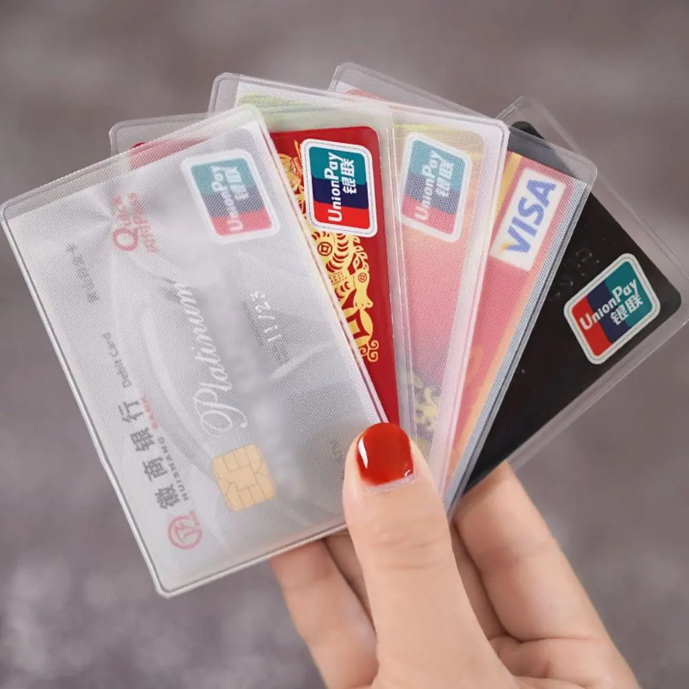 Chủ thẻ ID mờ chống trộm, 10 CÁI, làm bằng PVC, thích hợp cho đồ dùng học tập và văn phòng, hộp đựng danh thiếp, chủ thẻ làm việc