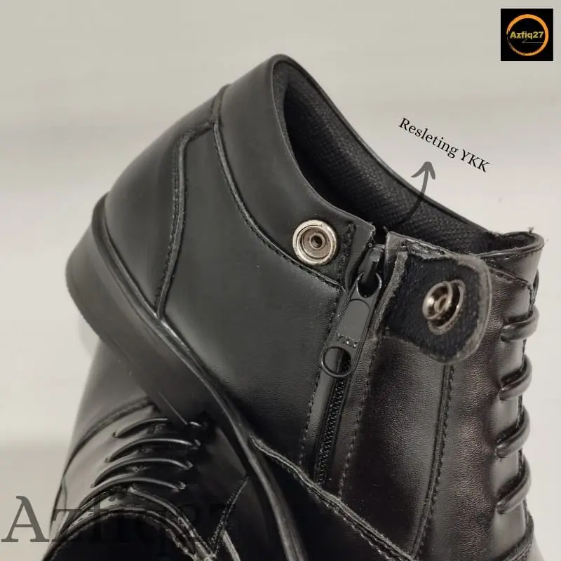 Sepatu Pdh Terbaru Model Tali Mati Pengencang Resleting YKK Original Azfiq27 #7 Dop 2