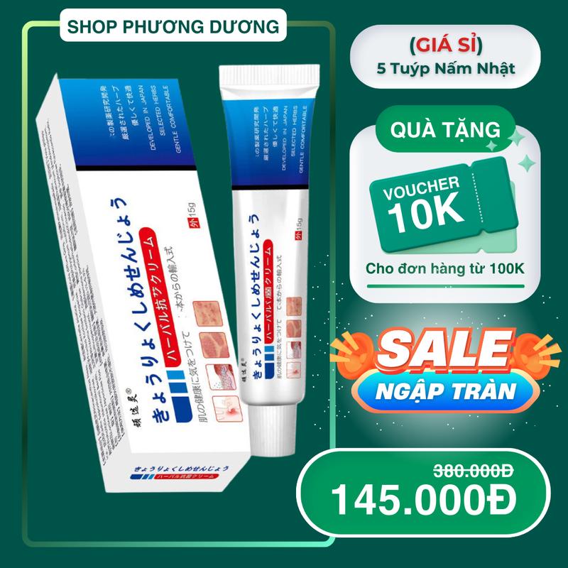 (Giá Sỉ) 5 Tuýp Kem Nấm Nhật Cao Cấp Hỗ Trợ Nấm Ngứa Hắc Lào Lang Ben Viêm Da Cơ Địa