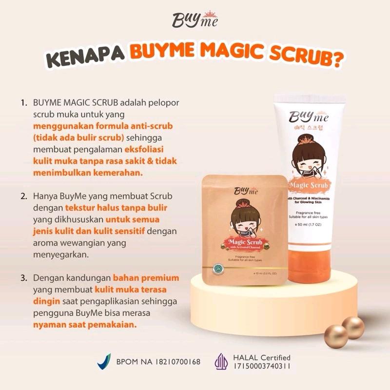 BUYME MAGIC SCRUB CHARCOAL SCRUB BUYME SACHET Mencerahkan 3