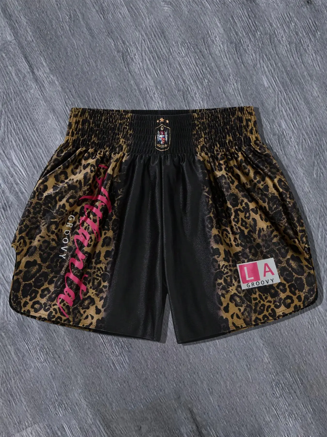 Men's Regular Fit Letter Print Shorts, Street Fashion Casual Leopard Print Shorts for Daily Outdoor Wear, Men Bottoms for Summer