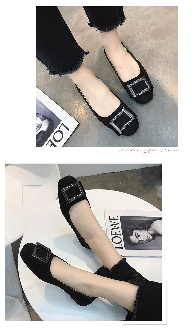 Product Introduction of 34/44 Size 35-Size 44 Women's Oversized Shoes Botton Width Fat 43 plus-Sized Pumps Versatile Korean Flat Low-Cut Gommino 11