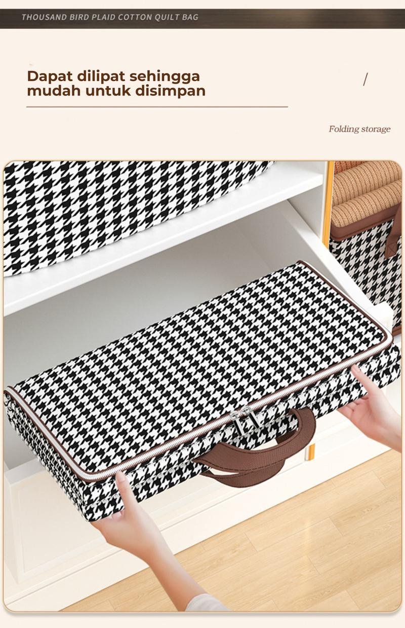 Product Introduction of Dejavu Tempat Penyimpanan Baju Storage Box Travelling Organizer Bag Pakaian Kotak Selimut Lemari HSB225 26
