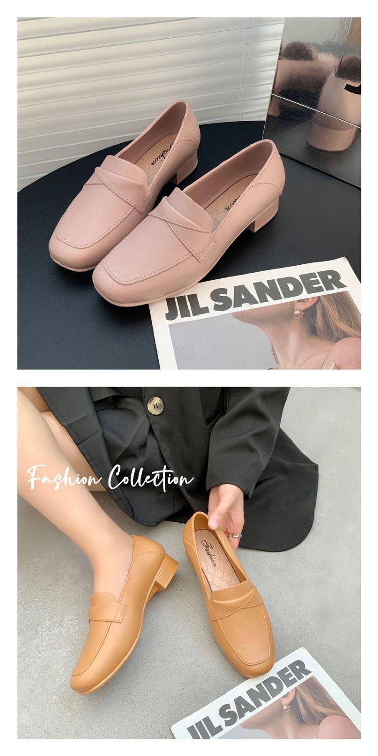 Product Introduction of รองเท้าหนังนิ่มผู้หญิง ปั๊ม หัวเหลี่ยม ฤดูใบไม้ผลิและฤดูใบไม้ร่วงใหม่ สไตล์รองเท้าไม่มีส้น เหมาะสำหรับกิจกรรมกลางแจ้ง สไตล์สลิปออน อเนกประสงค์ พื้นนุ่มกันลื่น รองเท้าผู้หญิง อินเทอร์เน็ตคนดัง 7