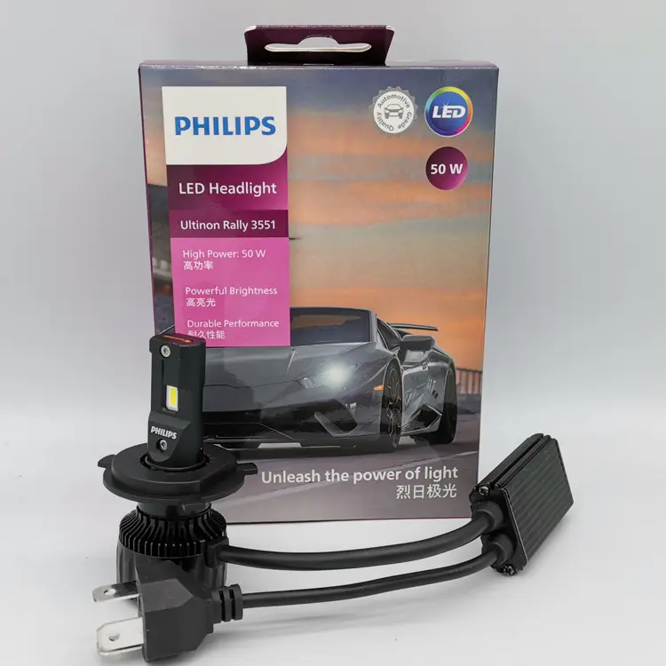 Bộ 2 bóng đèn pha led ô tô Philip Rally 3551 /3550 - 100W/cặp