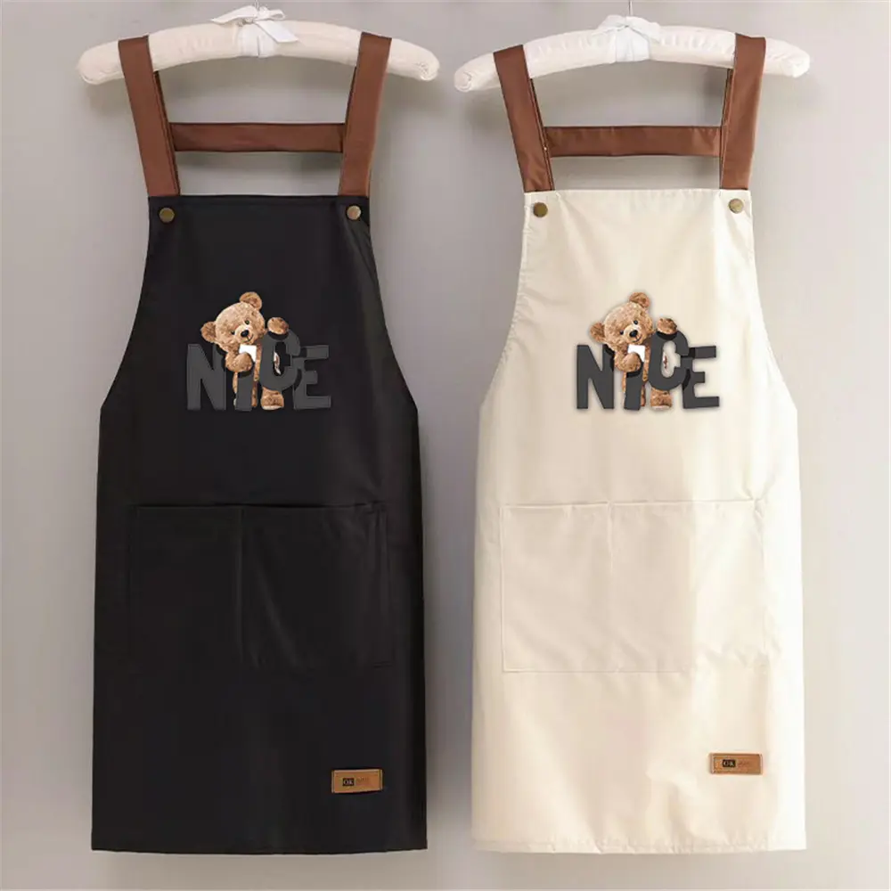 Tạp Dề Có Dây Đeo Hình Gấu, NICE, Hàng Mới Về, Chống Bám Bẩn, Tạp Dề Nấu Ăn Dễ Thương, Dành Cho Nữ, Thích Hợp Cho Quần Áo Bảo Hộ Lao Động Sử Dụng Trong Nhà Bếp, Nhà Và Phục Vụ