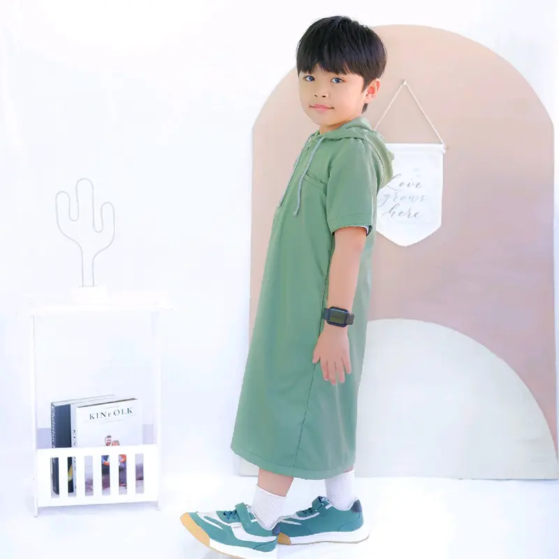 jubah hoodie gamis anak hodie anak azka Muslim Koko Cowok Baju Kurta 5
