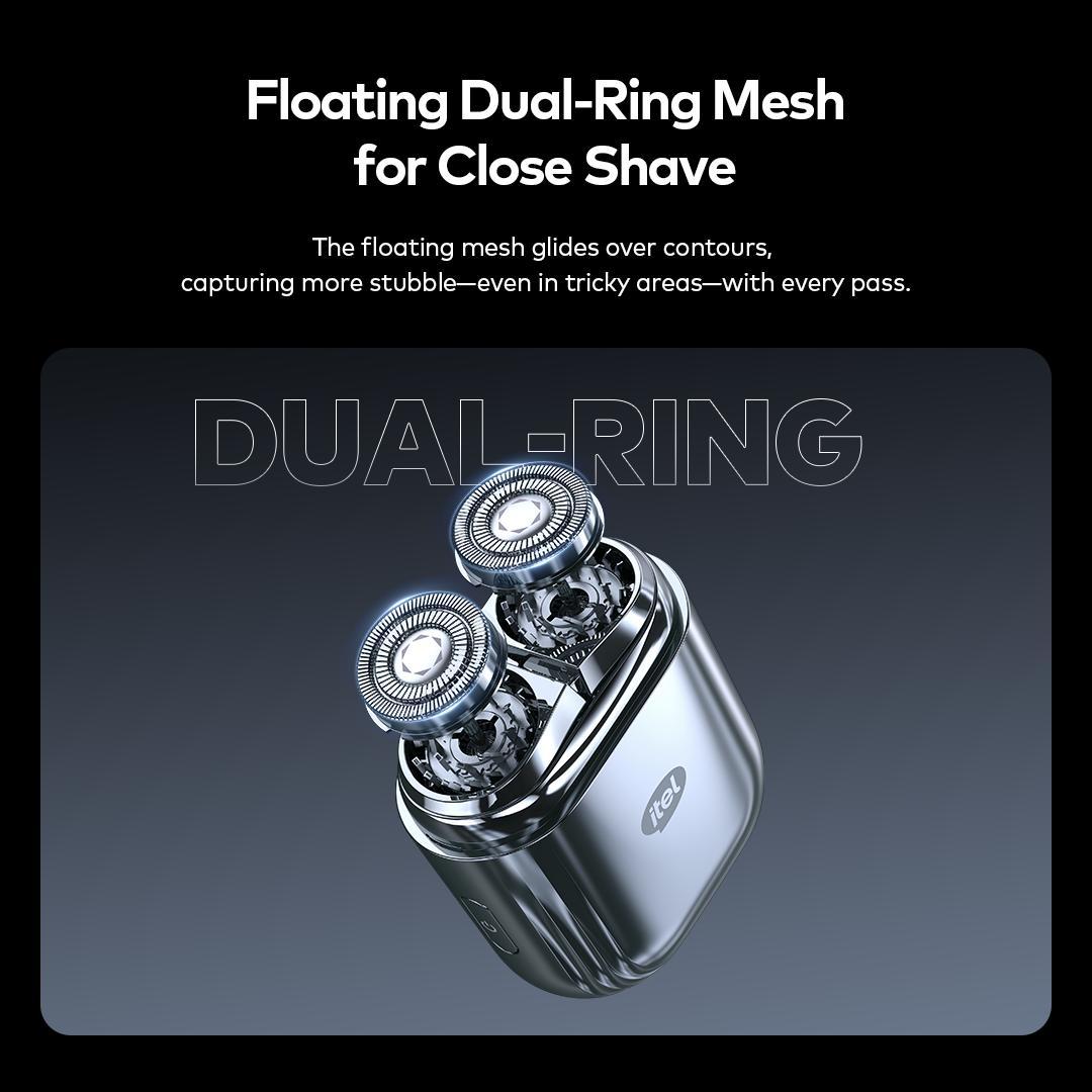 itel Classic Mini Shaver | Cukur Elektrik Mini Portable dengan Layar LED Pintar | Pisau Stainless Steel & Penutup Higienis | Desain Logam Premium | Tahan Air IPX7 | Cukuran Halus & Nyaman