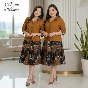 Setelan Rok Batik Wanita (ukuran) Mewah Tradisional Cantik IMPORT bahan Katun + Scuba Premium 19738 - EC46