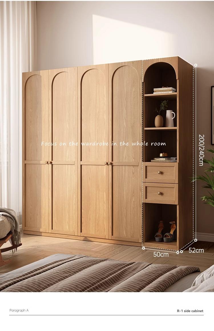 Product Introduction of [showroom] Modern simple retro a door to the top of the wardrobe home bedroom small flat door storage locker large wardrobe 32