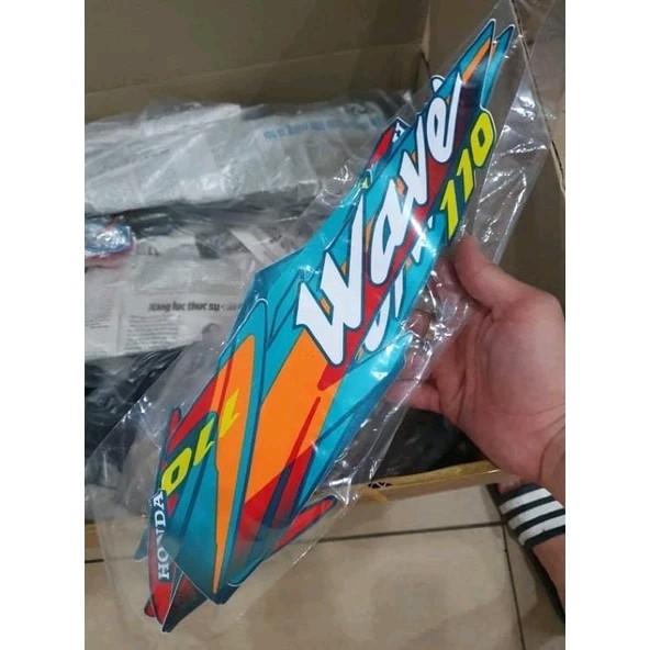 Tem xe Wave Thái 110, tem 3 Lớp, loại tốt. Nhãn dán . Decal.